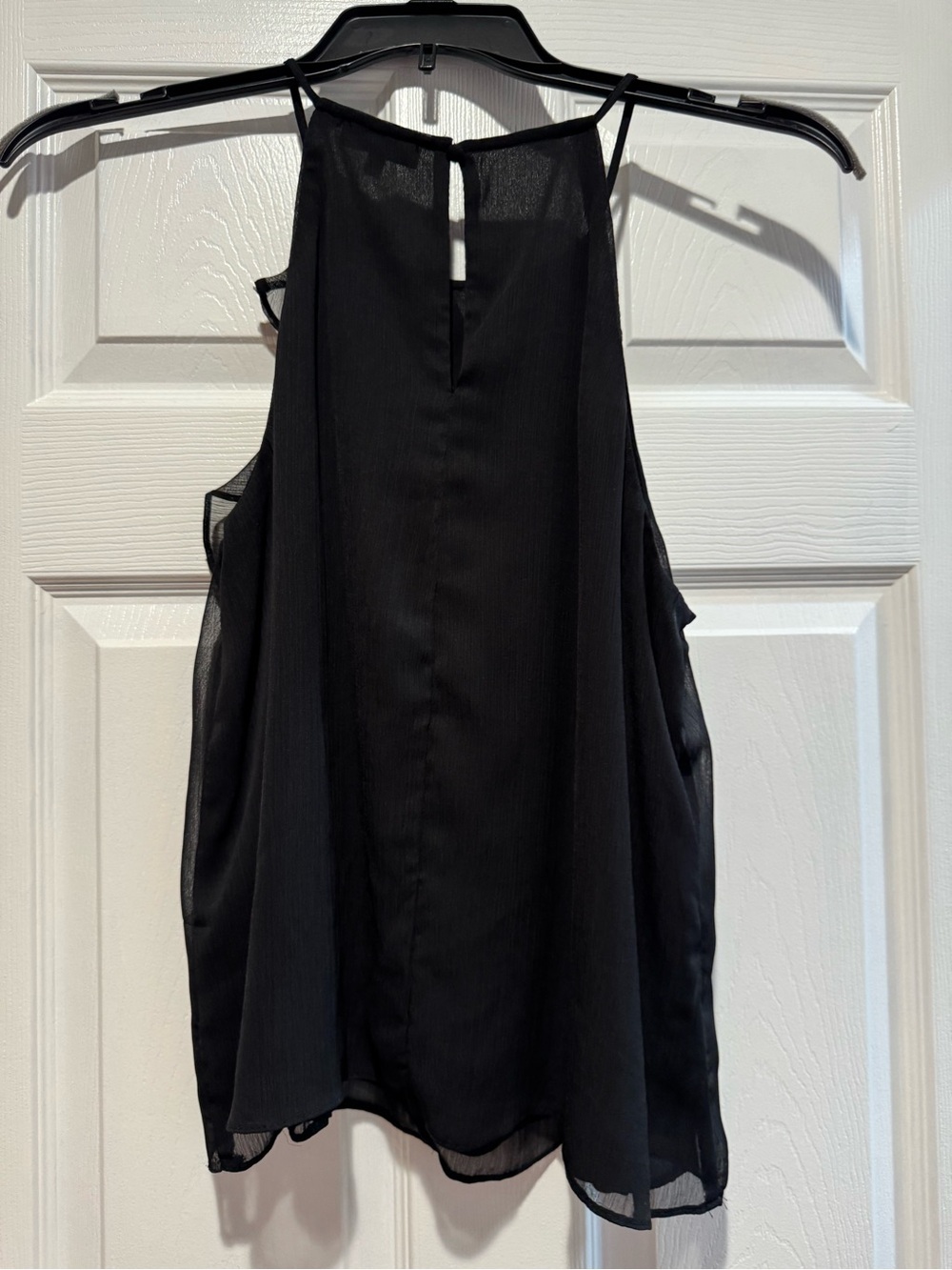 1. STATE Black Ruffle Halter Shell - Picture 4 of 4